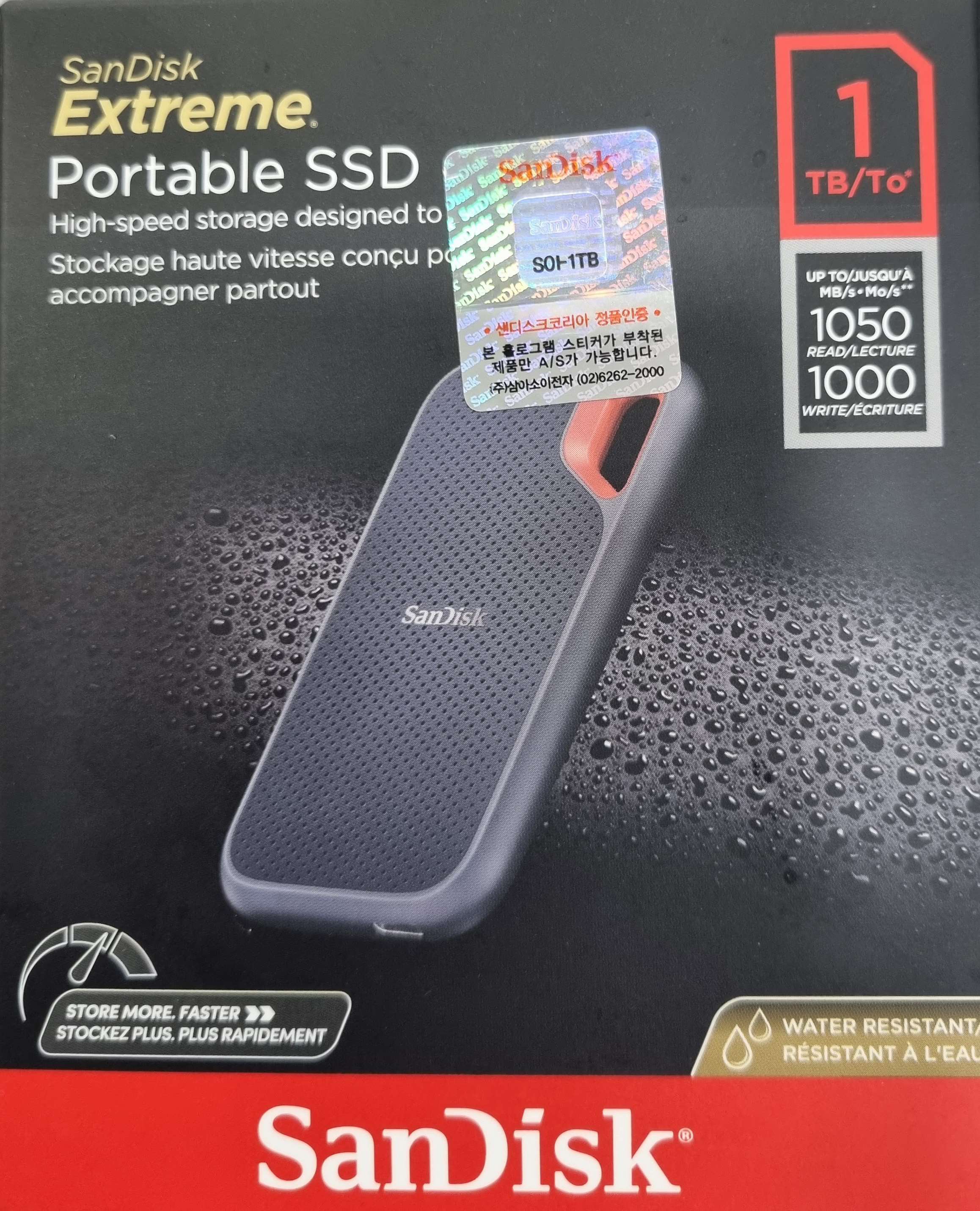 SOI 샌디스크 Extreme Pro Portable 외장 SSD E61 1TB-86000